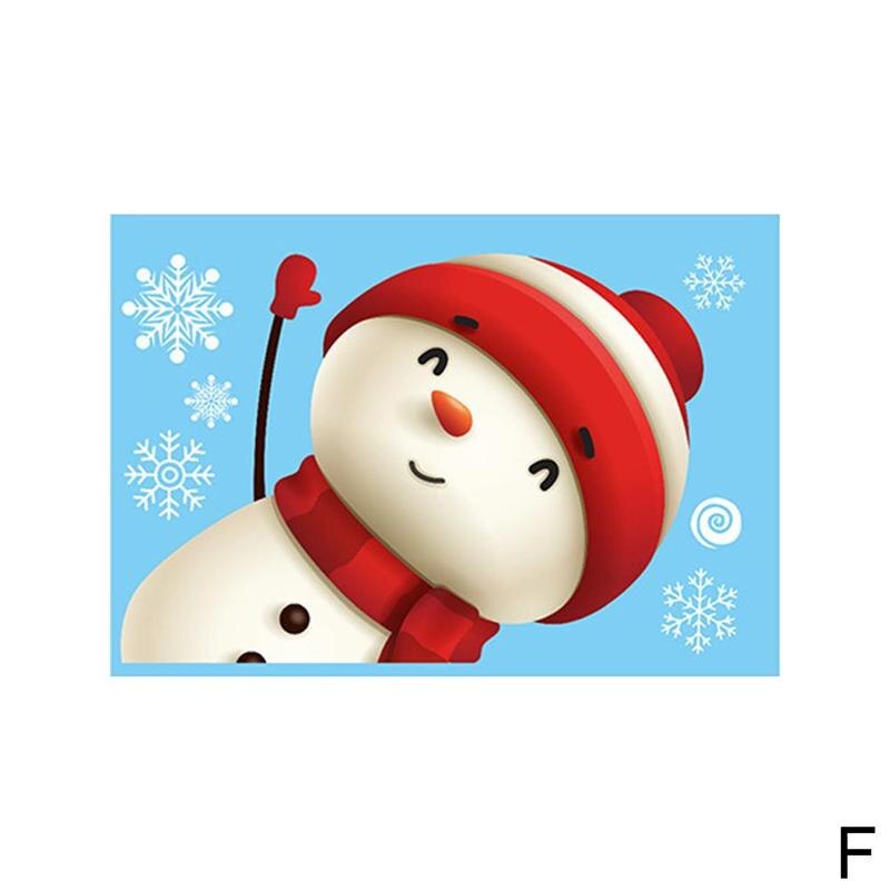 Kerststickers muurstickers statische stickers raamstickers kerstman eland vitrinekast: F