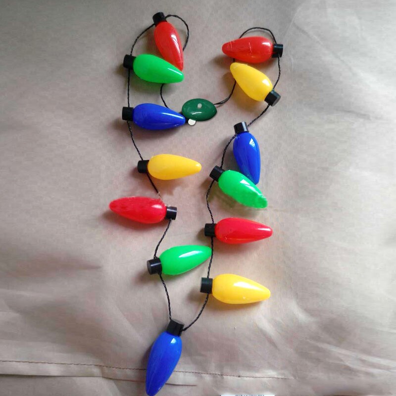 Collier de Festival lampe de poche en plastique | Colliers lumineux d'ampoule de fête de noël pour adultes et enfants 66CY