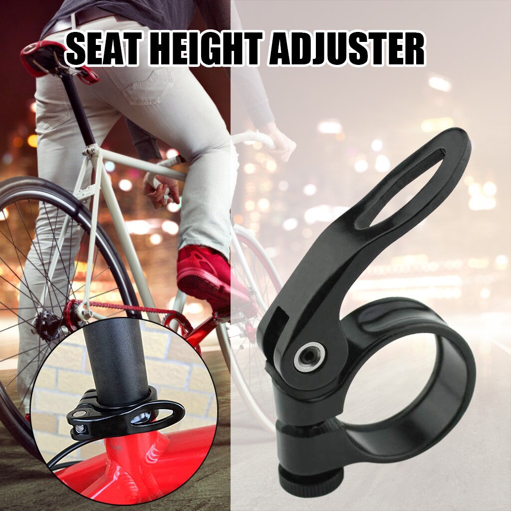 Abrazadera de Sillín para bicicleta de montaña, aleación de aluminio, abrazadera del tubo de asiento, poste de asiento de aluminio ultraligero, liberación rápida, multicolor