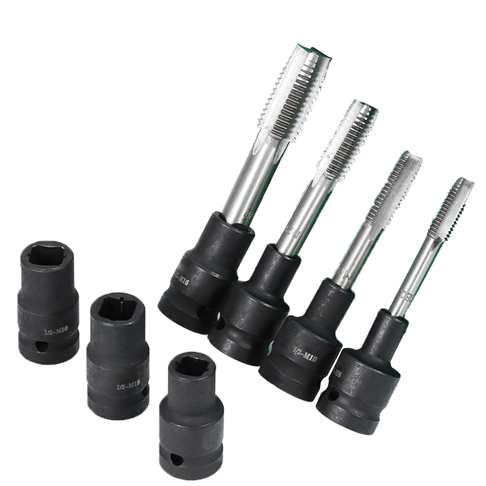 Douille de robinet carrée de 1/2 pouces, 1 pièce, M6-M24, pilote carré, adaptateur de douille ou clé à cliquet pneumatique