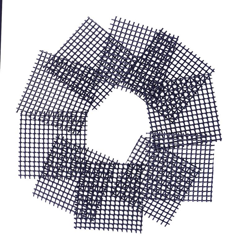 100 stk plastik blomsterpotte mesh pad bund gittermåtte forhindrer jordtab lækagesikker pad anti-korrosions åndbart net