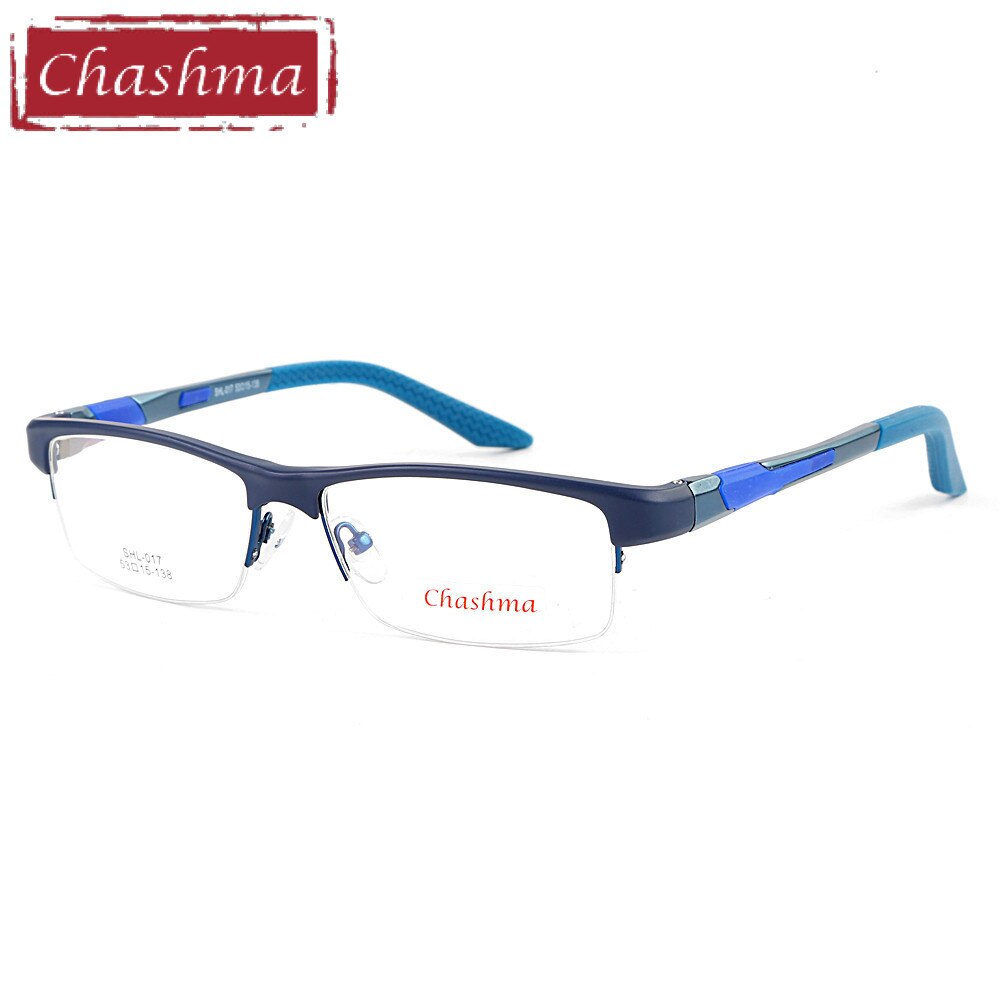 Chashma TR90 Rahmen Aluminium Magnesium Tempel Frühling Scharnier Halb Rand Brillen Sport Stil Gläser Rahmen für Männer