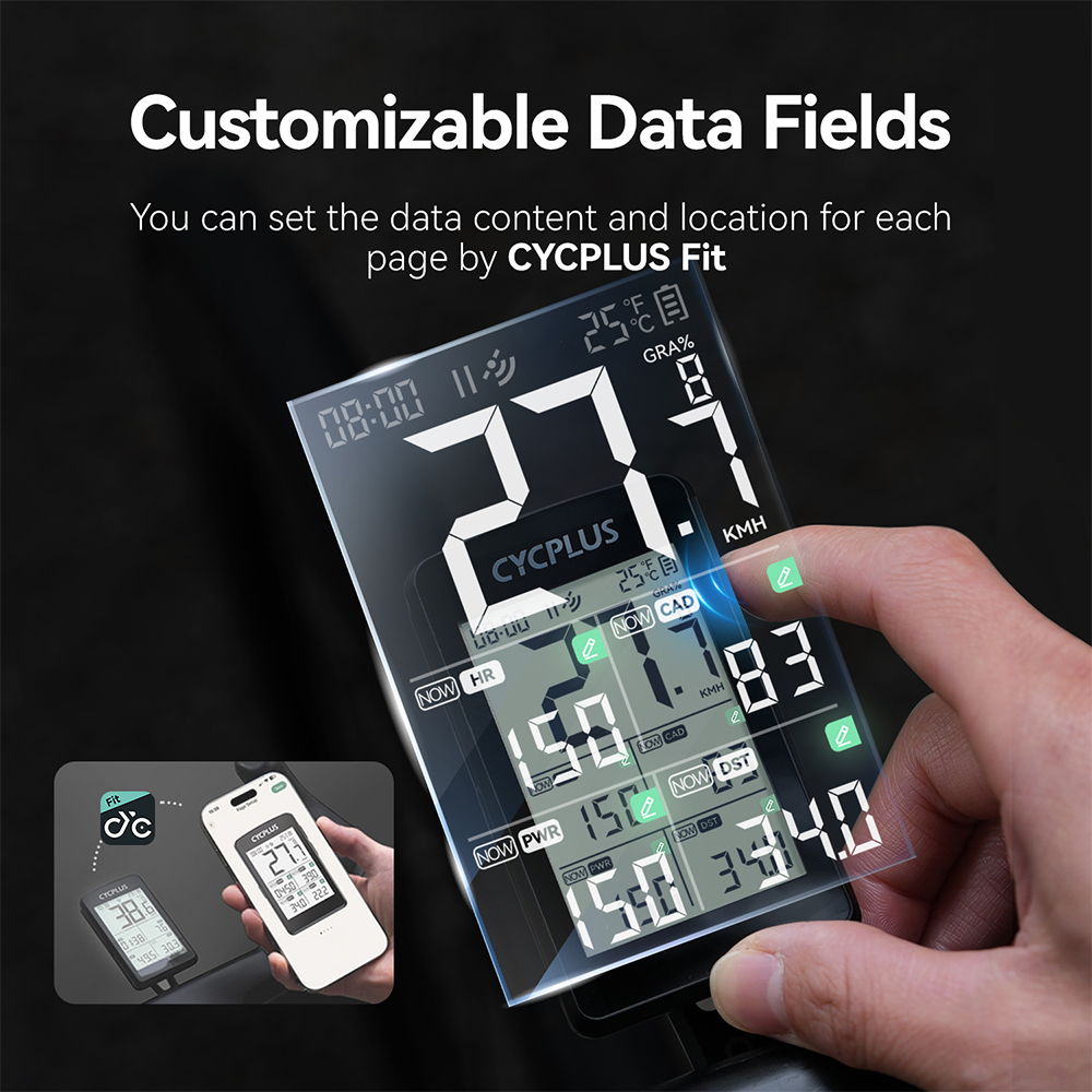 CYCPLUS M3 Fietsaccessoires GPS Fietscomputer Draadloos ANT+ BLE 5.0 Waterdichte snelheidsmeter Fietsen Snelheid Cyclocomputer