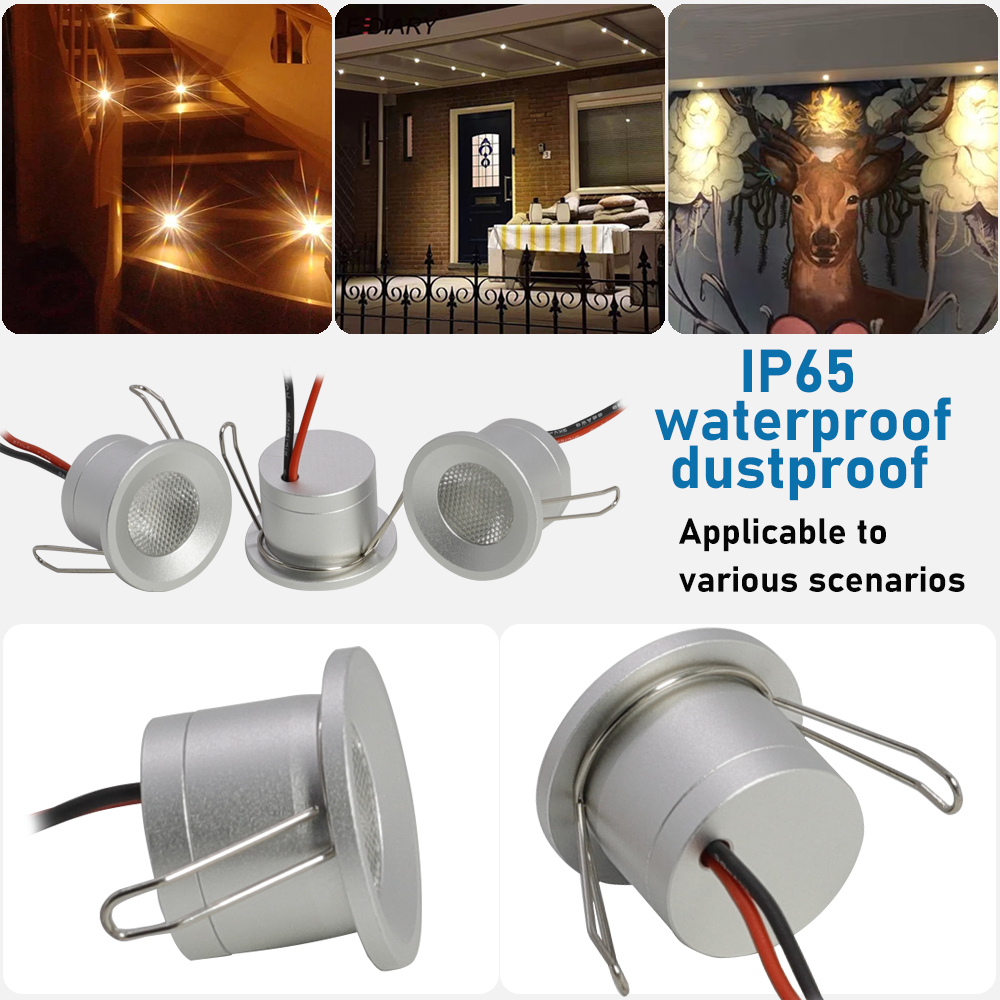 Indoor Mini Led SpotLight DC12V Downlight 2W Dimmable Recessed Spotlight IP65 Aluminium Ceiliing Stair Decorate Focos Spot LEDs