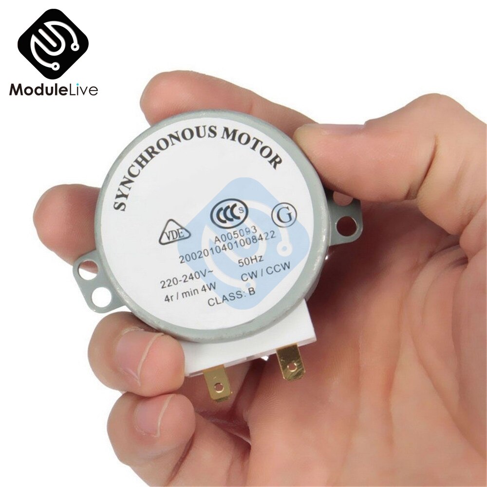AC 220V-240V 50Hz Synchronous Motor CW/CCW Microwave Turntable Turn Table TYJ50-8A7 DShaft 4 RPM VEJ20 P20 Tools