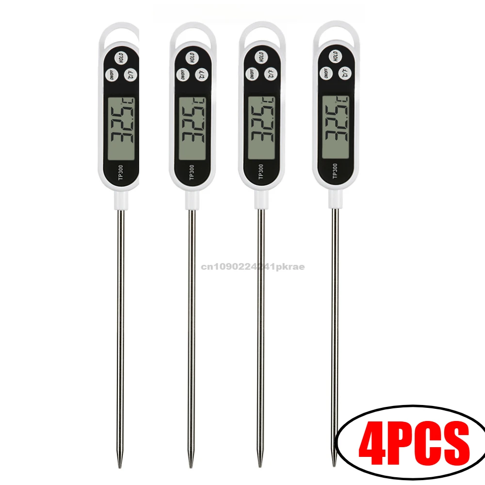 Probe Type Food Electronic Thermometer Kitchen Digital Thermometer for Meat Milk Cooking Food BBQ TP300 Temperature Gauge Tool: green