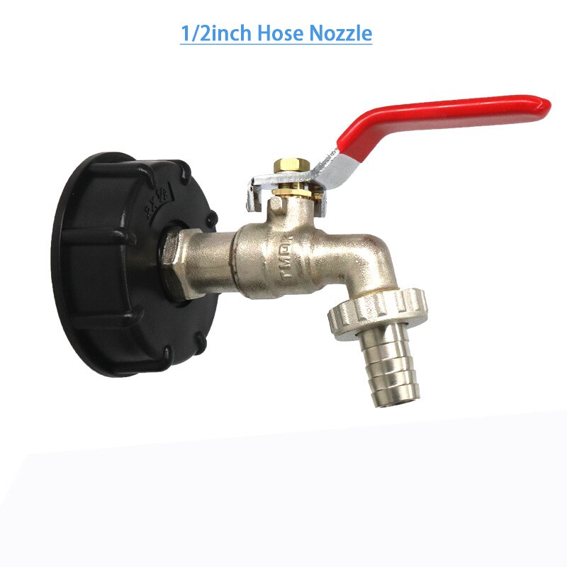 IBC Tank Adapter S60X6 To Brass Tap 1/2" 3/4" Replacement Valve Fitting Parts For Home Garden Water Connectors: C