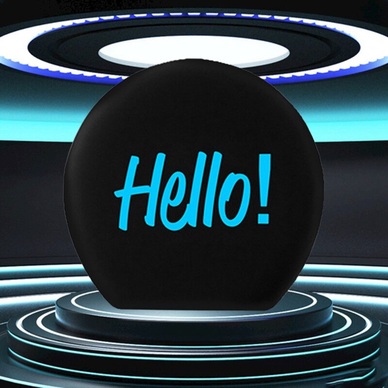 Mini LED Backlit Portable Speaker, Speaker with the Words "Hello"