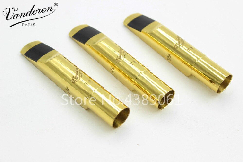Vandoren V16 Series Metal Gold Lacquer Saxophone Mouthpiece For Alto Tenor Soprano Sax Accessories Size 5 6 7 8 9