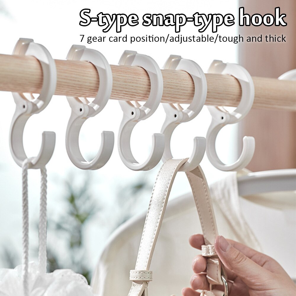 10PCS /Multi-Function Clasp Hook S Shaped Clip Style Travel Foldable Hooks For Clothes Coat Bag Hanger Lock Buckle S-Hook