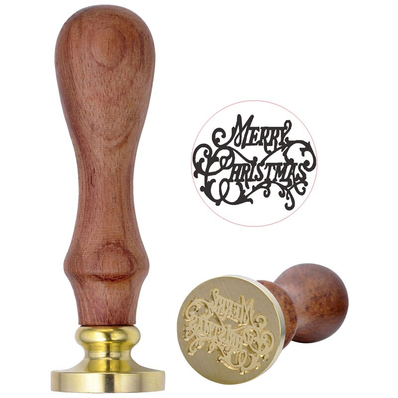 Mogoko vokssæl stempler retro scrapbog stempel glædelig jul tillykke med fødselsdagen tak med kærlighed antik forsegling voks stempel 1pc: Glædelig jul