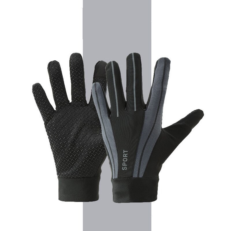 Handschoenen Wanten Fiets Training Fietsen Gel Touch Screen Mtb Mountainbike Beschermende Sport Mannen Vrouw Outdoor Lange Dunne Handschoenen: gray / Xl