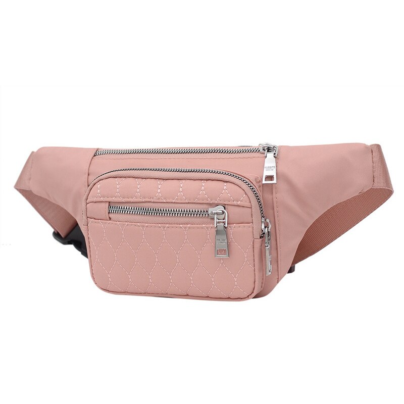 Casual heuptas voor dames, waterdichte nylon heuptas, telefoonhoesje, borsttas, damestas met brede band, damestas met klep, crossbodytas