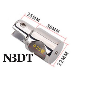 2Pcs Shiny Polished Stainless Steel Chrome Brass Glass Hanging Clamp Wall Flange Shower Cabinet 25mm Top Rod T Adjustable Elbow: Stainless S 2 Ways