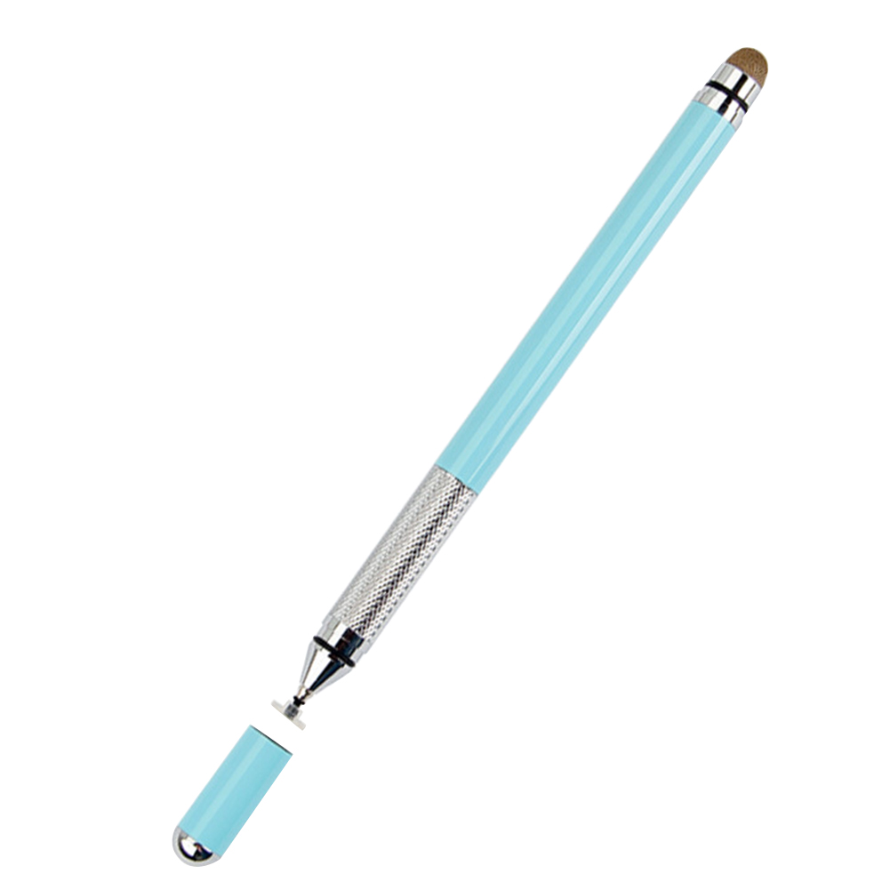 Office smooth touch screen capacitive portable multi-purpose universal 2 in 1 suction cup drawing writing metal stylus pen
