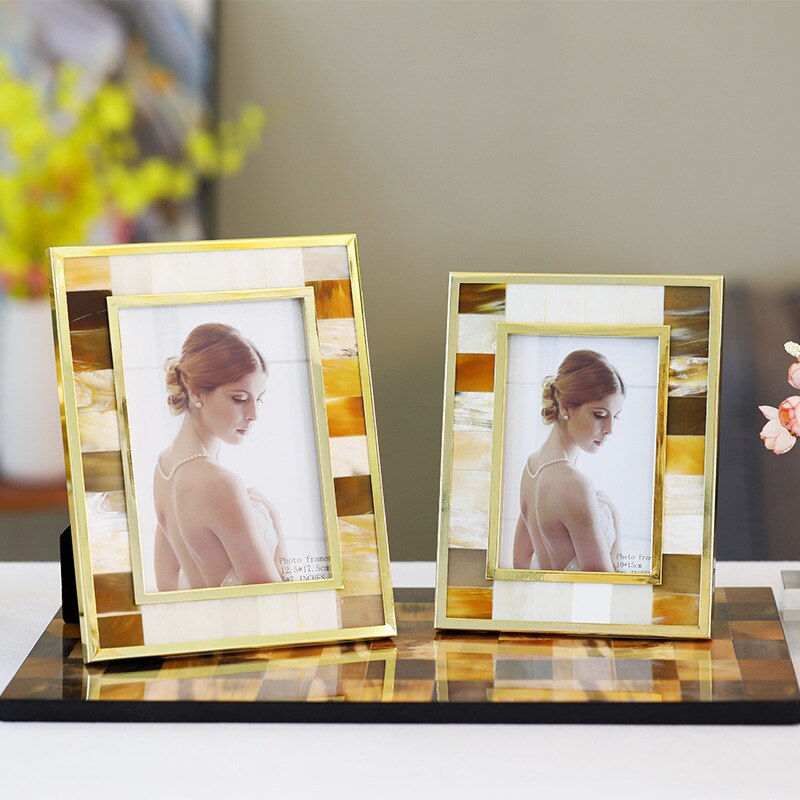 European Style Photo Frame Affordable Luxury Wedding Picture Frame Desktop Crafts Decoration Photo Storage Display: B / 6 inch