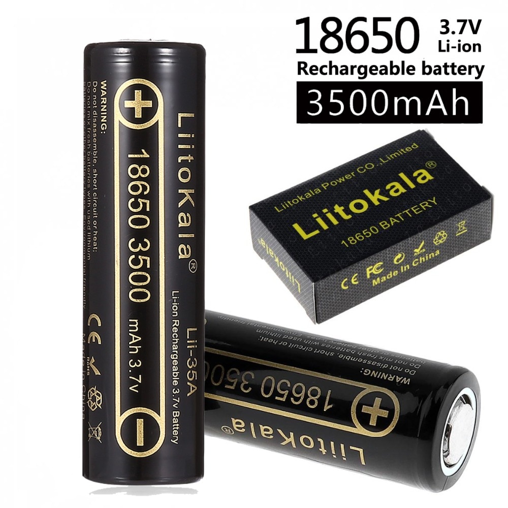 100% Originele Liitokala Li-35A 18650 Li-Ion Batterij 3.7 Mah 3500 V Oplaadbare Li-Ion Hoge Batterij Voor Flashinglight