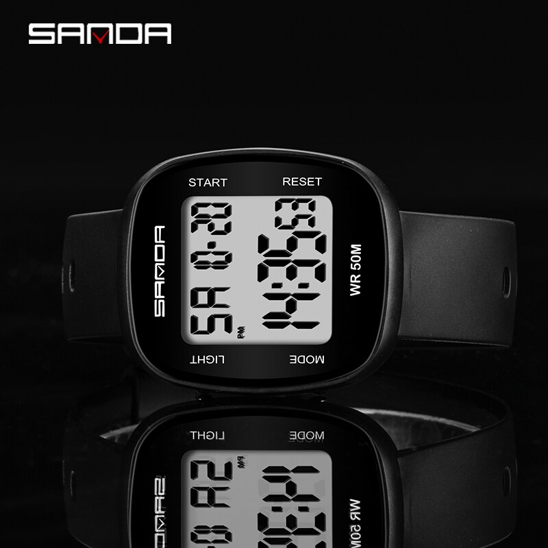 Sanda heren elektronisch horloge, eenvoudig studentenhorloge, jongens sporthorloge, waterdicht horloge voor heren, relogio honhx digitaal