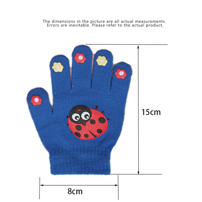 Kinderen Kids Winter Warm Thicken Handschoenen Meisjes Jongens Peuter Leuke Vogel Wanten Imitatie Kasjmier Vinger Handschoen Voor 6-12yeas