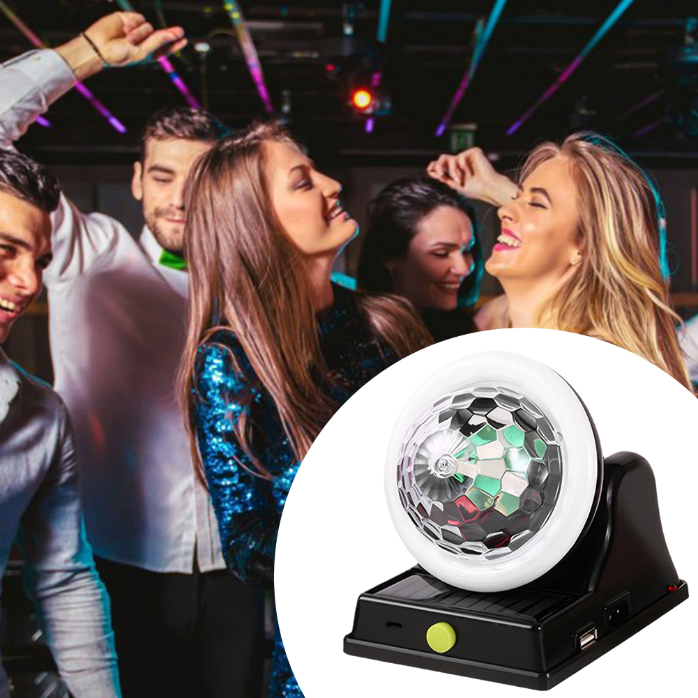 Disco Ball Light Colorful Rotating Magic Ball Light Magic Ball RGB LED Stage Light Rotating DJ Ball for Home Room Dance Karaoke