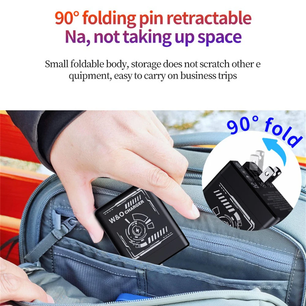 GaN 20W Snellader met intrekbare Type-C kabel, snellaadadapter voor iPhone 17 16 15 14 13 12 11 iPad