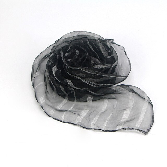60*60 cm femmes rayé foulard bonbons couleur unie écharpes 20 pcs/paquet en mousseline de soie Nylon enfants Performance variété spectacle danse écharpes: Black
