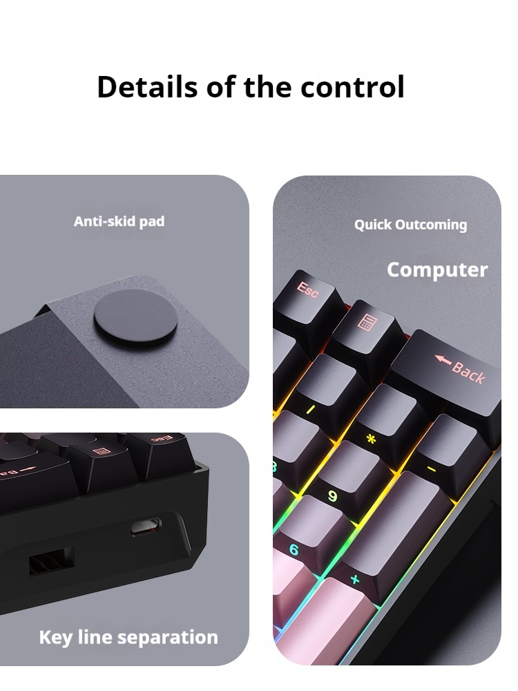 Forgeant F20 Keypad Mini Wired Numeric 20Keys External Keypads Customization ABS For Pc Computer Accessories Number Pads