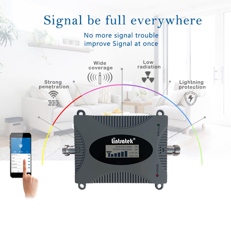 Lintratek 700MHz Signal Booster 4G Band 13 Amplifier LTE Mobile Phone Signal Repeater 700 4G Ampli Network Booster