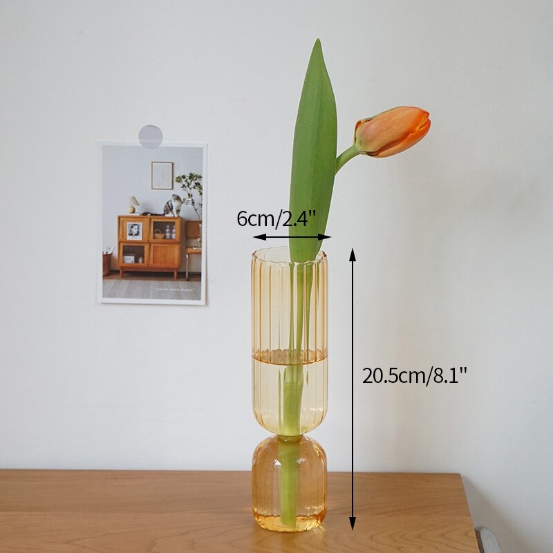 Florero de vidrio para el hogar, florero moderno para plantas hidropónicas, decoración de vidrio transparente, arreglo de flores, terrario, decoración, florero hidropónico