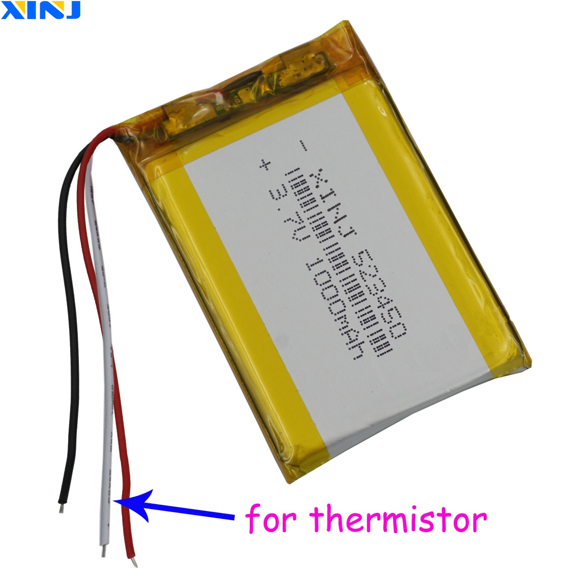 XINJ – thermistance à 3 fils polymère li-po, batterie au Lithium 3.7, 1000 V, 523450 mAh, pour appareil photo, E-Book, PDA, MID ipod, Bluetooth, DVD