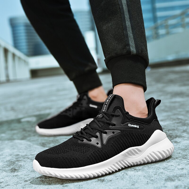 Gradient Mesh Men Causal Shoes Male Spring Men Casual Lightweight Shoes Sneakers Lace-up Flats Breathable Sapato Masculino