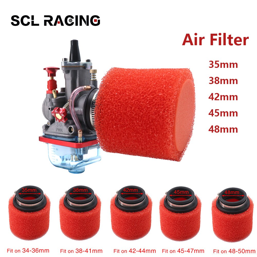 Alconstar Universal 35 Mm 38 Mm 42 Mm 45 Mm 48 Mm Motorfiets Ronde Spons Luchtfilter Carburateur Air cleaner Scooter Dirt Pit Bike