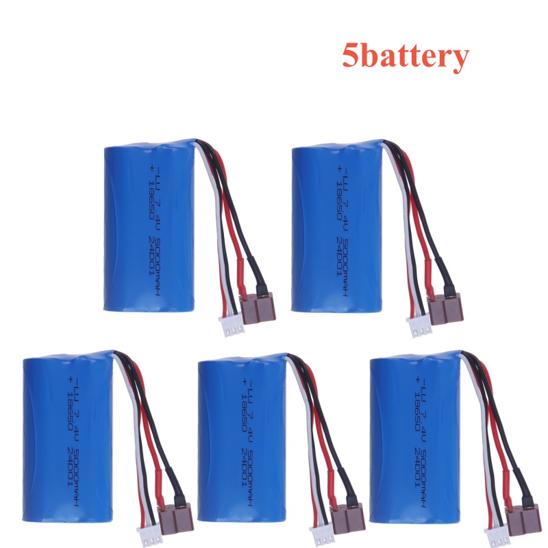 7.4V 18650 5000mAh 30C Lipo Battery for Wltoys 10428 /12428/12423 RC Car Parts 7.4v battery For Wltoys 144001 A959-B A969-B 9125: PURPLE
