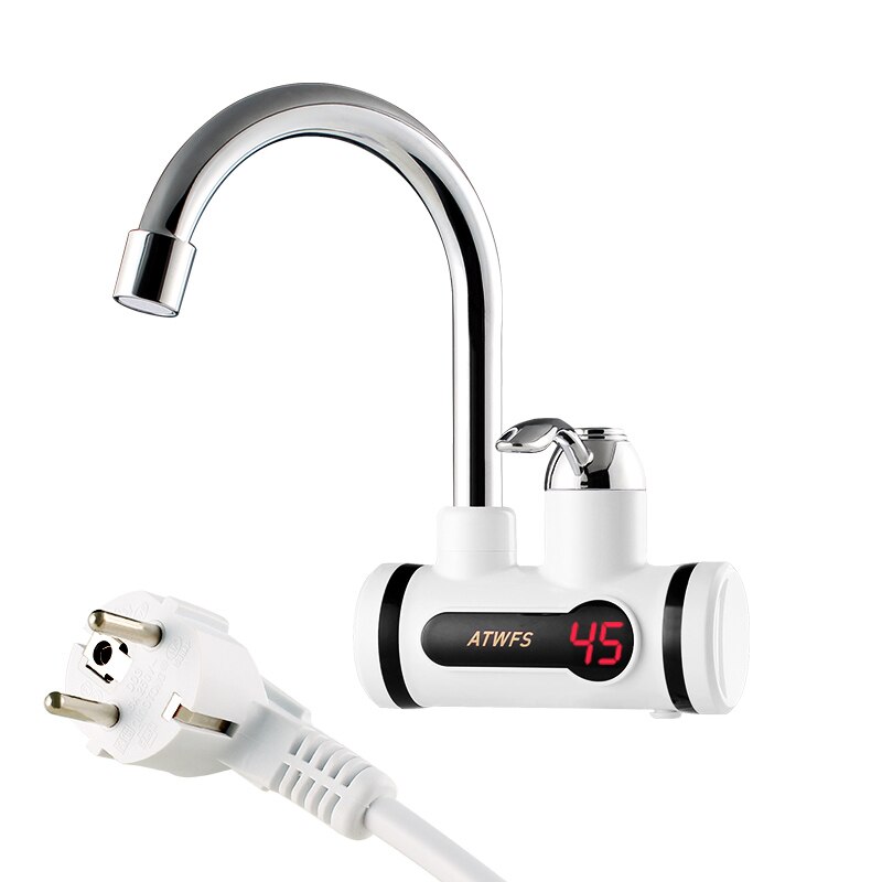 ARTENCE Electric Kitchen Water Heater Tap Instant Water Faucet Heater Heating Faucet Tankless Instantaneous Water Heater: Digital Lateral Smal / US Plug