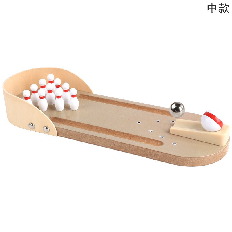 1pc Wooden Mini Table Bowling Basketball Toy Sets Parent Child Adult Decompression Indoor Board Game For Kids Adults Funny: S