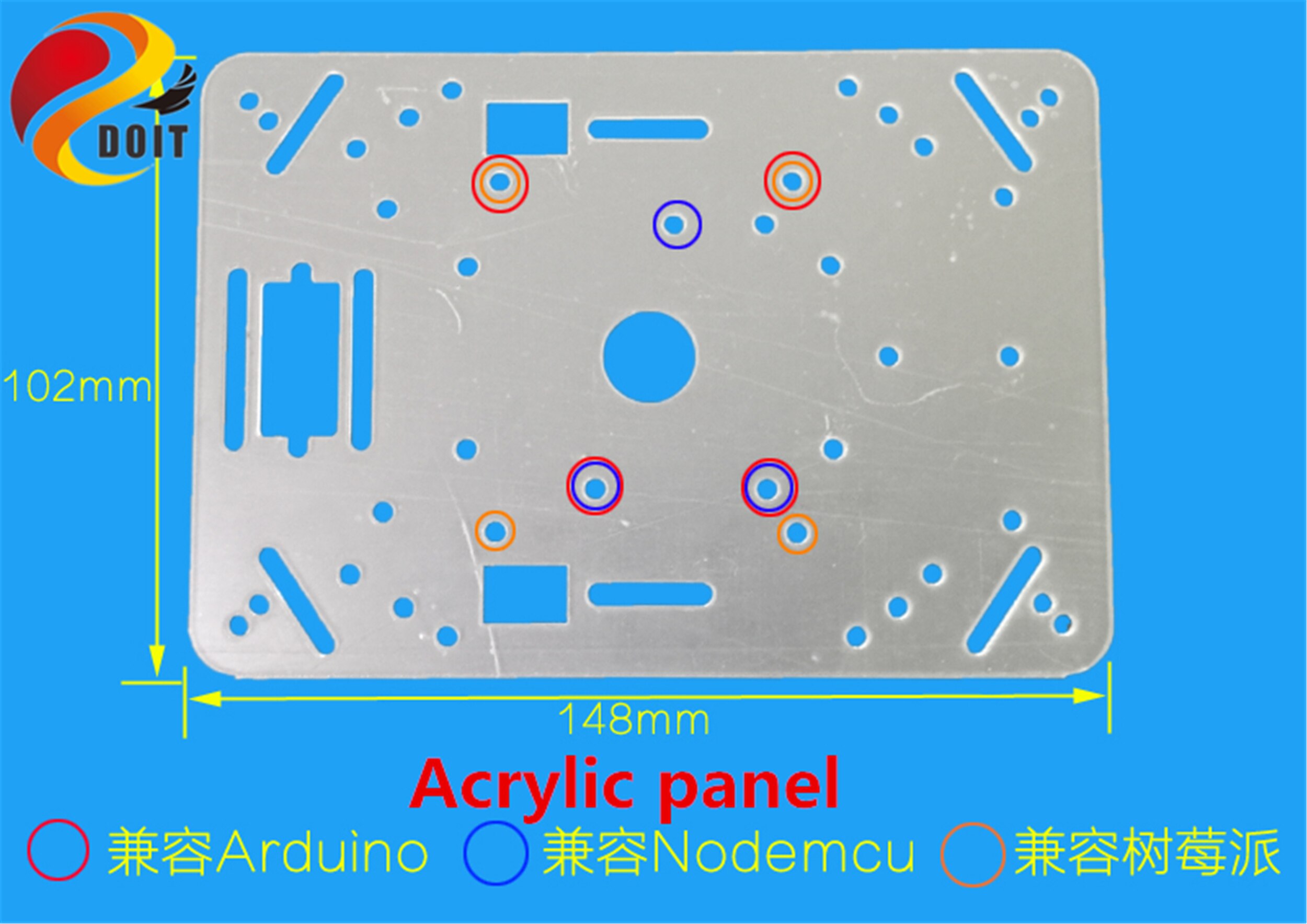 SZDOIT T101 Metal Smart Robot Tank Chassis Kit Tracked Crawler Robotic Platform Unassembled DIY For Arduino Free Acrylic Panel
