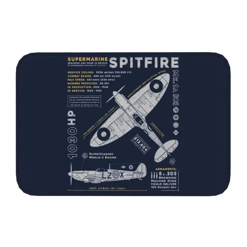 Pilot Captain Stripes Front Door Mat Anti-Slip Outdoor Quick Dry Aviation Airplane Doormat Floor Bath Entrance Home Decoration: 1 m2 / Yellow