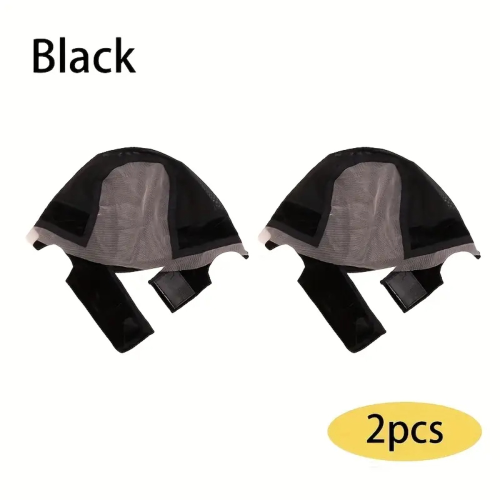Lace Wig Grip Cap Pruik Grip Band voor Lace Front Pruiken om pruiken op zijn plaats te houden, verstelbare pruik Cap met Grip Band Antislip Cap: Jet-black