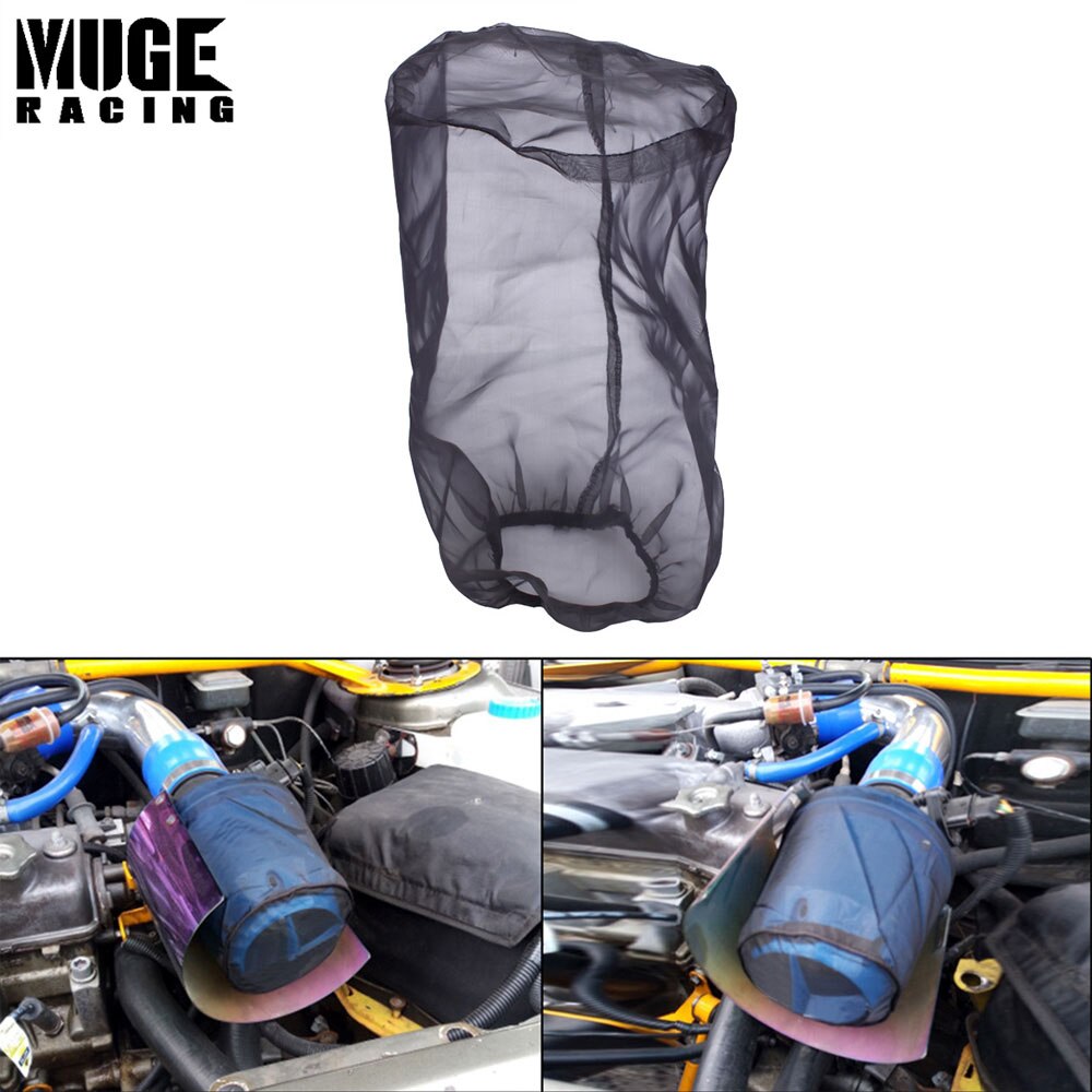 Filtro de entrada de aire de coche de 24cm de largo, cubierta protectora a prueba de aceite y polvo para filtro cilíndrico de entrada de aire de alto flujo, RS-OFI048