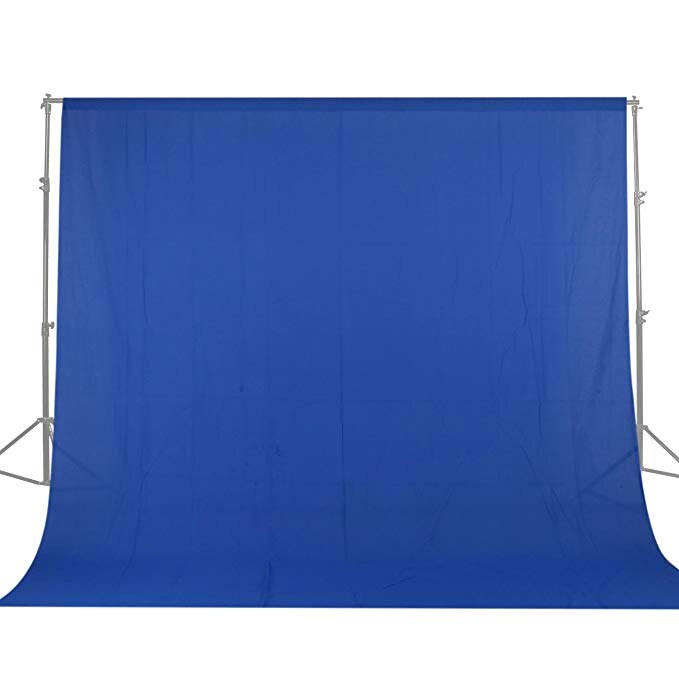 GSKAIWEN 100% Cotton Muslin Background Photography Backdrop Chromakey Green Screen For Photo Studio Green White Black Bule Gray: 4mX3m / Blue