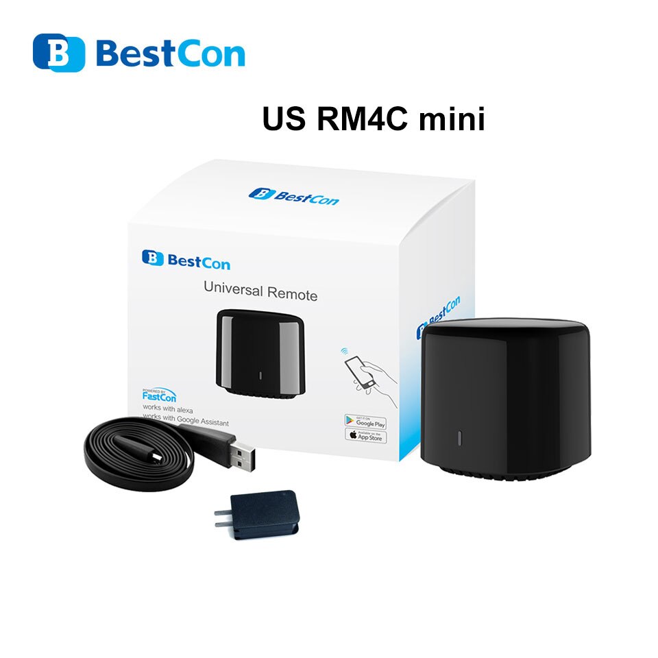 Original Broadlink Bestcon Smart Home RM4C Mini WiFi+IR+4G Remote Control EU Plug Wireless Controller work for Alexa Google Home: US rm4C mini