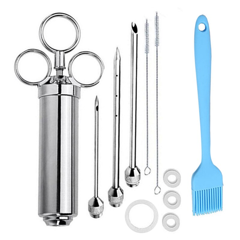 Vlees Injector Rvs Marinade Flavour Voedsel Barbecue Kits Duurzaam Beste Prijs: Blauw