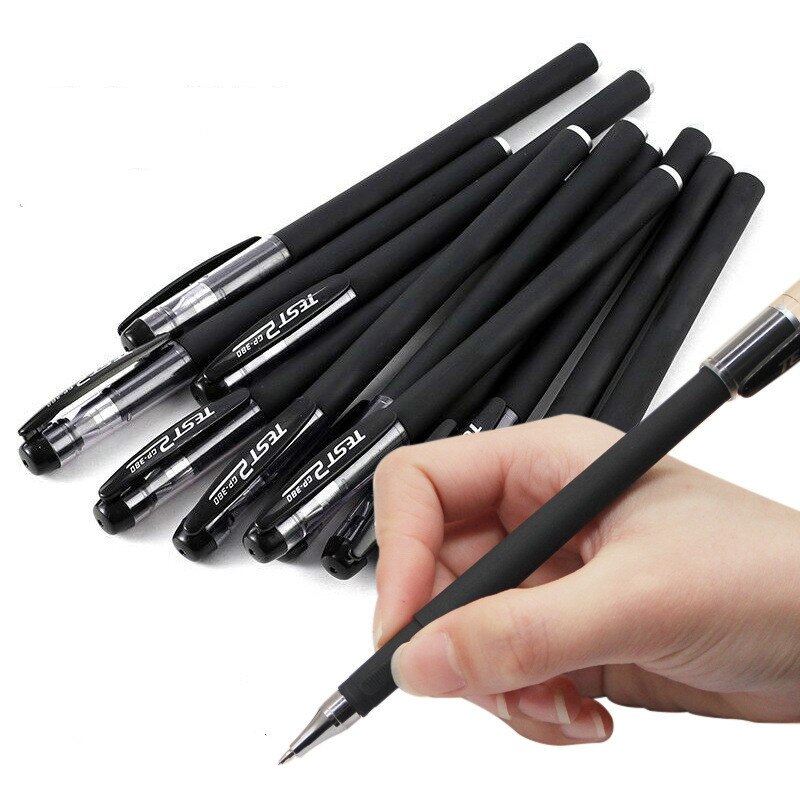 36 Pack Retractable Gel Ink Pens - 0.5mm Ultra-Fine Tip, Smooth Writing, Metal Clip, Gradient Colors, No Smudge, For Office & School (Black)