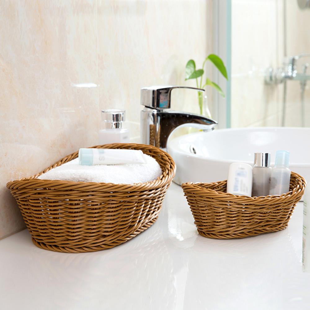 Natural Large woven seagrass Basket of Straw Wicker For home table Wicker Woven Basket Bread Tray Serving