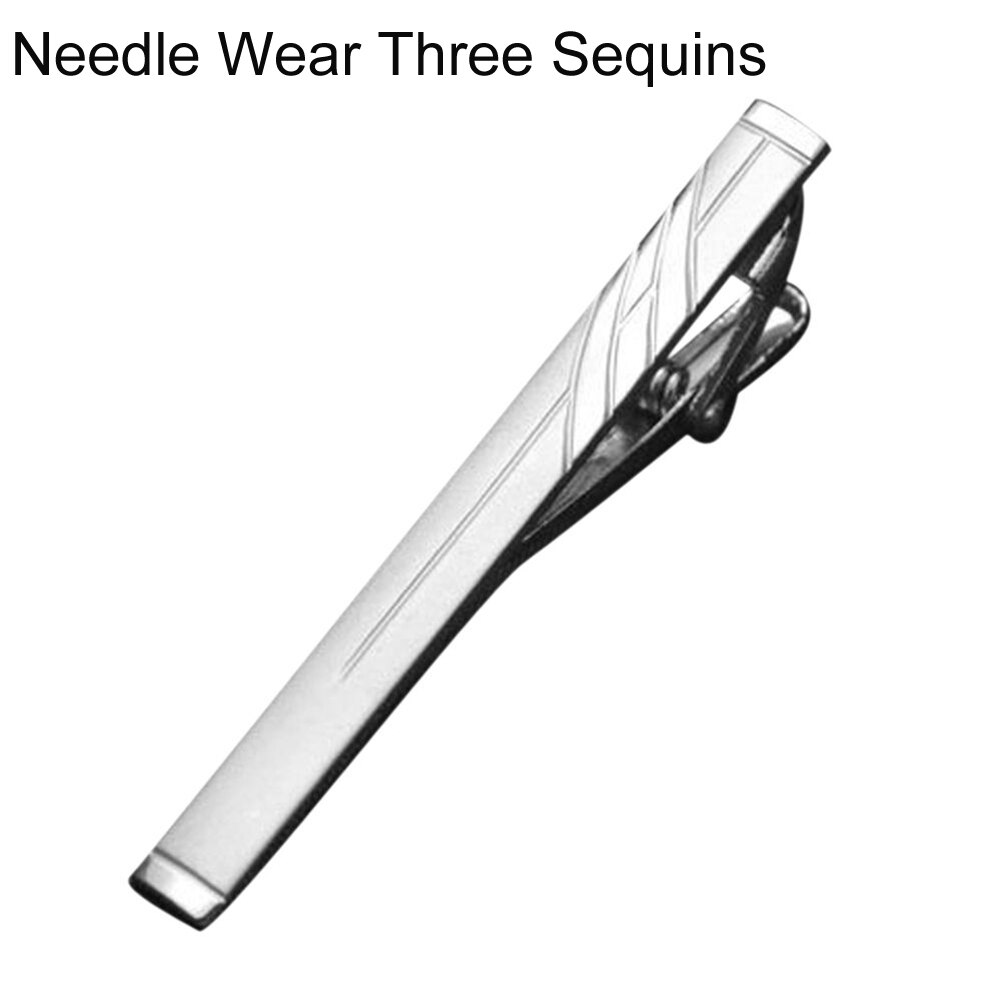 SALES! Men's Metal Simple Silver Necktie Tie Clip Clamp Pin Stickpin Business Wedding Suit 8 Style Optional: Needle Wear Three