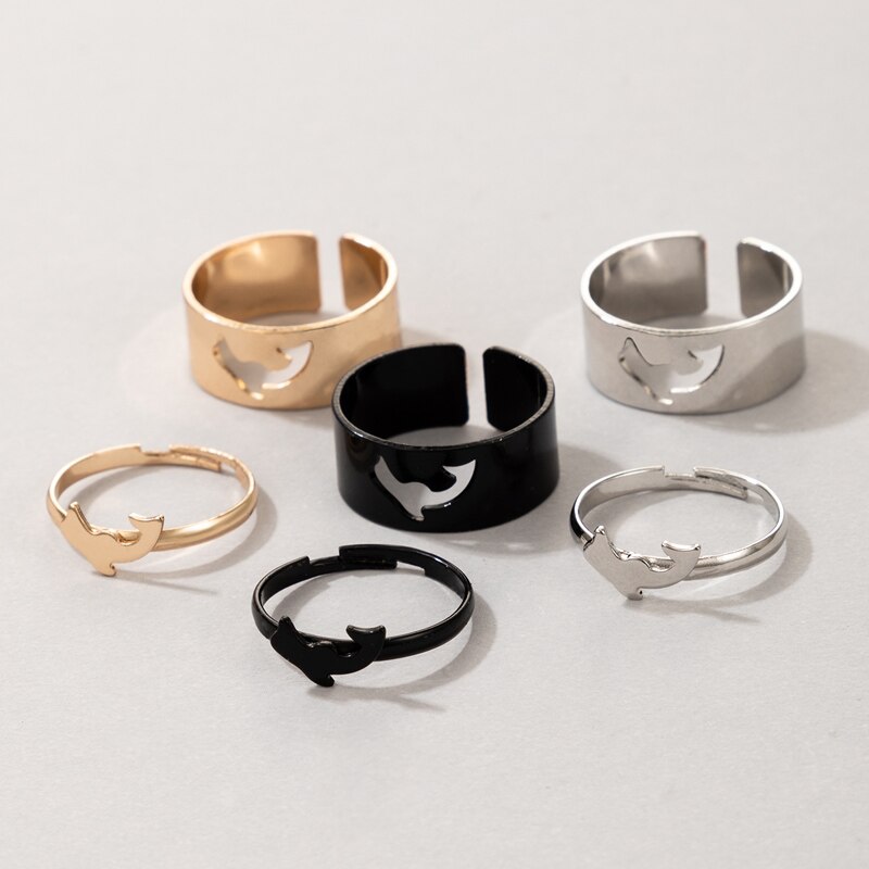 Docona Böhmischen Sterne Mond Bunte Ringe für Frauen Männer Neue modisch Hohl Herz Schmetterling Liebhaber Paar Ring Hochzeit Schmuck: 19635-3
