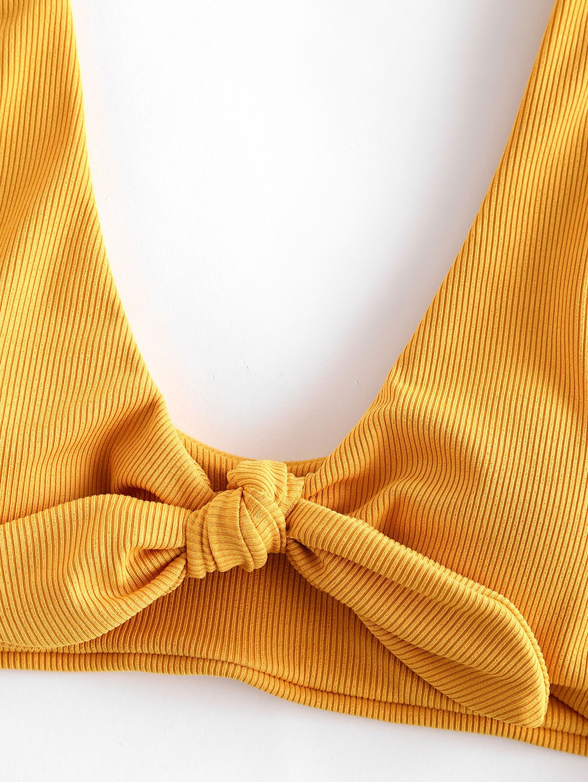 ZAFUL-Bikini con relleno frontal para mujer, traje de baño con cuello redondo sin aros, bañador deportivo acolchado extraíble