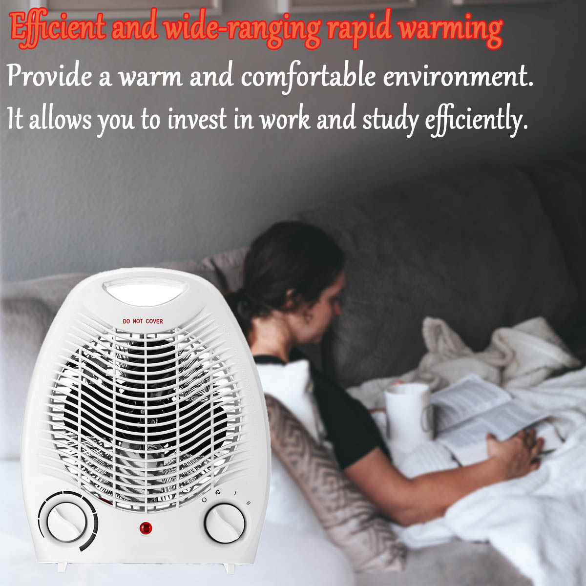 2000W Electric Fan Room Heater 220V Portable Electric Space Heater Mini 3 Heating Settings Air Heating Space Winter Warmer Fan