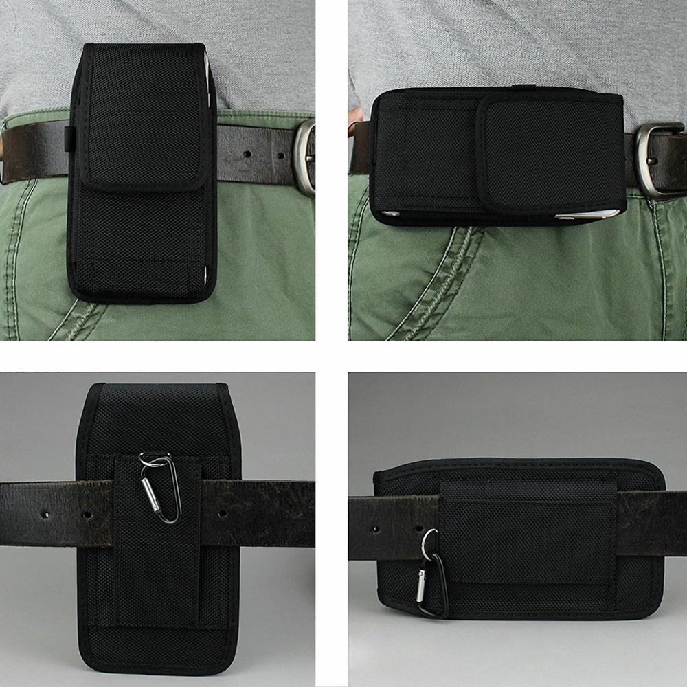 Casual Nylon Mobiele Telefoon Taille Tas Haak Loop Holster Gsm Pouch Cover Voor Iphone Samsung Xiaomi Huawei Accessoires