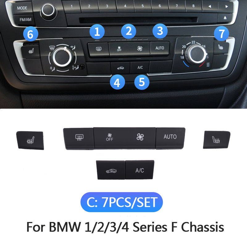 Instrumentbræt air condition ac knap nøglehætte reparationssæt til bmw 1 2 3 4 f serie  f20 f30 f35 f45 f46 f80: Model c